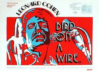 Leonard Cohen Rare Movie Poster Bird On A Wire (1972)