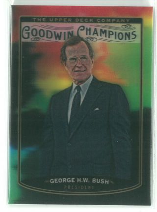 2019 Goodwin Champions George H.  W.  Bush Splash Of Color 3d Bounty Code Rare