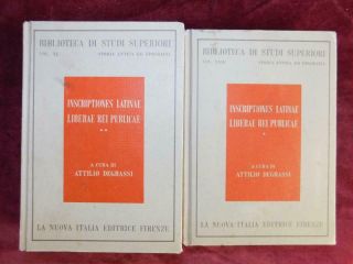 Degrassi: Inscriptiones Latinae Liberae Rei Publicae/roman Latin/rare 1972,  $300