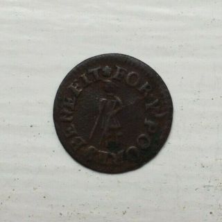 1666 Great Britain Hampshire Arms Of Andover Farthing Poor House Token Rare