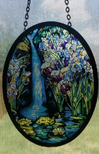 RARE Louis C.  Tiffany Vintage 1989 Glassmasters Landscape Waterfall 6