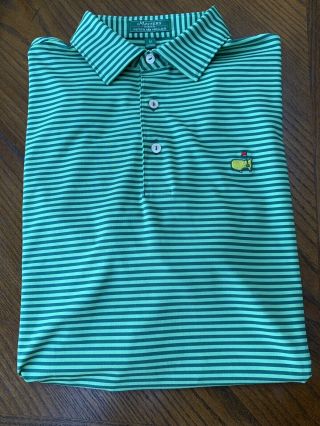 Masters Augusta National Golf Club Peter Millar Summer Comfort Polo Shirt M Rare