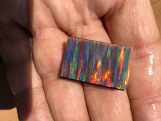 Rare Lab Created Tiger Stripped Black Opal Rough 20.  70 Cts