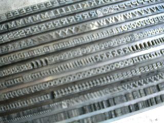 Letterpress Printing 12 Pt Victoria Italic Metal Type Set Rare