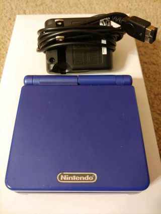 Nintendo Gameboy Advance SP Cobalt Blue Handheld Pokemon Leaf Green RARE 3