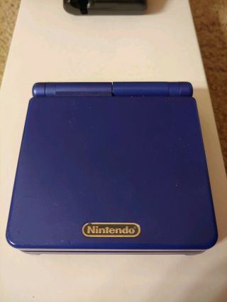 Nintendo Gameboy Advance SP Cobalt Blue Handheld Pokemon Leaf Green RARE 5