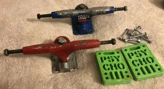 Vintage Skateboard Trucks Gullwing Pro 1980’s With Risers Rare Hot
