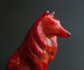 Mosser Collie In Rare Hard To Find Red Strawberry Slag