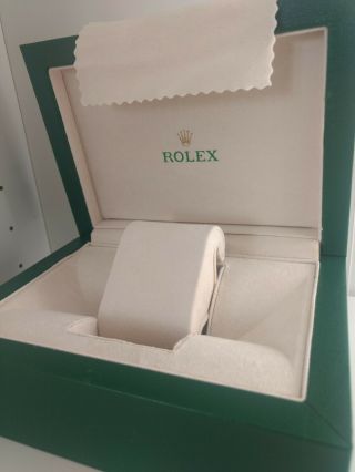 Rare Rolex Oyster Perpetual Date Watch Display Box,  Classic Dark Green Colour
