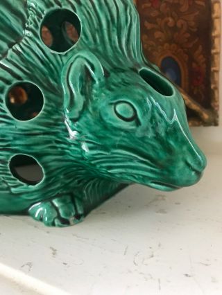 Rare 19th Century Wedgwood Majolica Pottery Hedgehog Crocus Pot 5