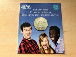 Collectable Rare Blue Peter London 2012 Olympic Games 50p Winners Edition Card