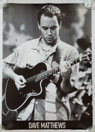 Rare.  Vintage Dave Matthews Poster 23x33 " Band Rock Music Guitar 90s 1990s 2000s