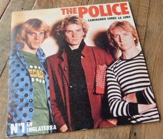 The Police - Walking On The Moon 7 " Vinyl Rare Spain Ams 7669 Ex/nr Vinyl