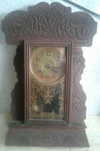 Rare Antique Haven Wood Mantel Clock Parts/repair