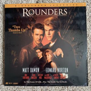 Rounders Widescreen Ac - 3 Laserdisc - Matt Damon - Very Rare 1999 Late Release