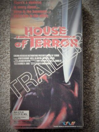 House Of Terror / Outlaw Force (vhs 1980s) Rare Screener Preview,  Horror
