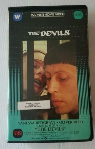 The Devils Vhs Tape Rare Cult Ken Russell Play