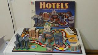 1987 Hotel Board Game By Milton Bradley In Rare