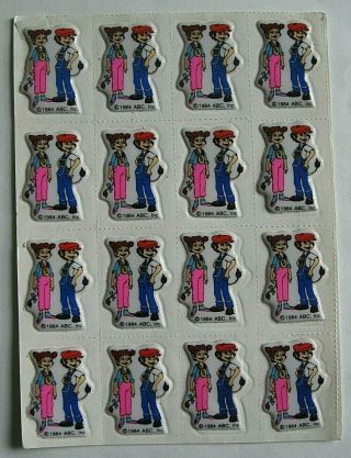 Here Come The Littles Rare Vintage Puffy Stickers 1984 Lucy & Tom