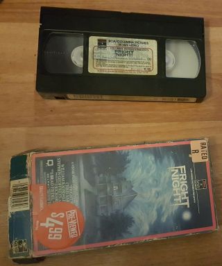 Fright Night - The Vhs Tape Cult Horror Classic Rca Columbia Pictures 1985 - Rare
