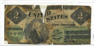 $2 " 1862 " (united States Note) $2 " 1862 " Rare $2 1862 (rough Old Bird) $2 Cft.