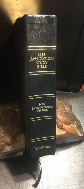 Niv Life Application Study Bible - Rare Morocco (goatskin) Leather - 1984 Text