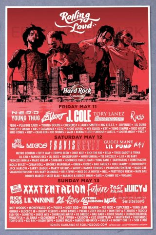 Xxxtentacion Final Performance Concert Poster 2018 Miami Jahseh Onfroy Rare