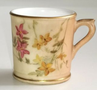 Rare Antique 1898 Royal Worcester Miniature Porcelain Cup - No Res