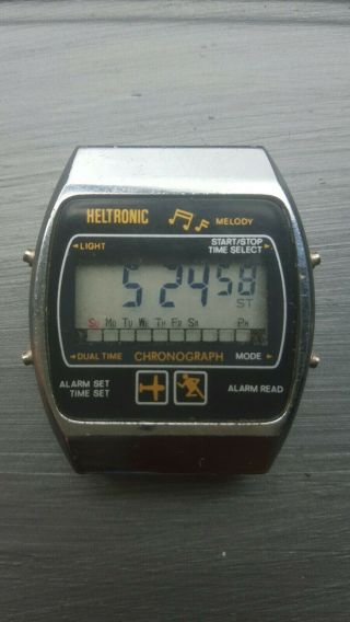 Rare Heltronic Digital Chronograph Melody Watch