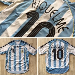 Adidas Argentina Home Football Shirt,  2006,  Mens Xl X - Large,  Riquelme No.  10 Rare