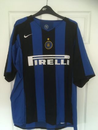 Vintage Internazionale Inter Milan Football Shirt 2004/05 Italy Soccer Rare Nike