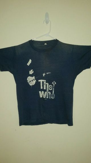 Vintage The Who Late 70s Pete Townsend Rare Sz L Shirt W36