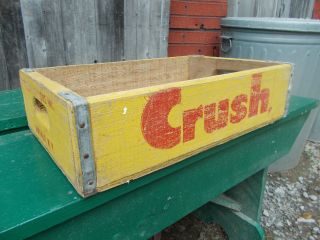 Very Rare Vintage 1970’s CRUSH HIRES Wood Soda/Pop Crate Buffalo NY 7