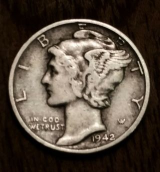 1942/1 (d) Mercury Dime,  Rare And In Beautyful Shape