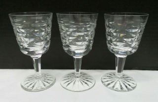 3 Rare Waterford Cut Crystal Port Wine Glasses Tralee