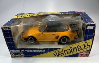 Porsche 911 Turbo Cabriolet Yellow Revell 1/18 Very Hard To Find Rare “b”