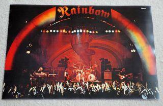 Deep Purple Poster Ritchie Blackmore Rainbow Poster Rainbow In Munich,  Very Rare