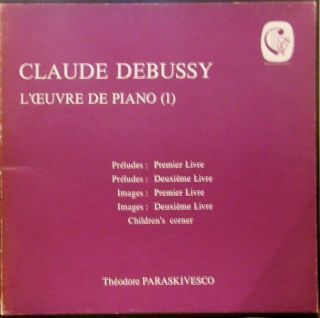 Ultra Rare French Stereo 3 Lps Theodore Paraskivesco Debussy Volume 1 Calliope