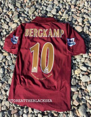 Arsenal 2005 2006 10 Bergkamp Football Soccer Shirt Jersey Highbury Rare Nike S