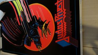 Judas Priest Velvet Black Light Poster 1983 Funky 801 Rare 35 " X 23 "