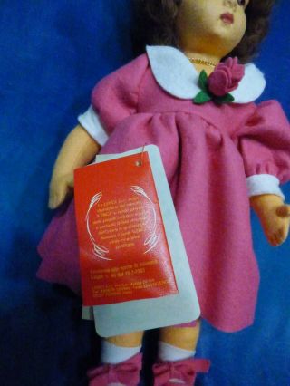 Rare Lenci Felt Doll Natalia Nurnberg Toy Fair w Box Papers Brunette 1994 DC70 6