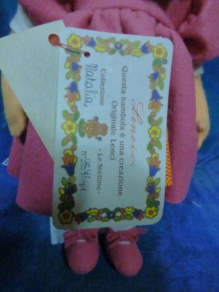 Rare Lenci Felt Doll Natalia Nurnberg Toy Fair w Box Papers Brunette 1994 DC70 8