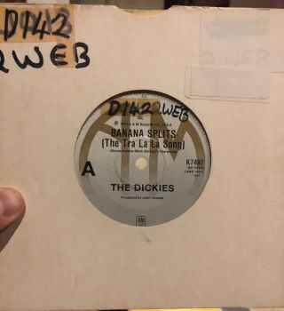 The Dickies Banana Splits Tra La La Song Australian 45 7” Rare Punk