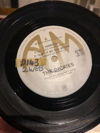 The Dickies Banana Splits Tra La La Song Australian 45 7” Rare Punk 3