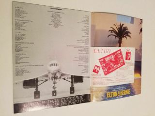 RARE ELTON JOHN 1976 LOUDER THAN CONCORDE US TOUR PROGRAM BOOK 3