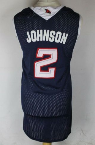 Johnson 2 Atlanta Hawks Basketball Jersey Shirt Mens 54 " Adidas Rare