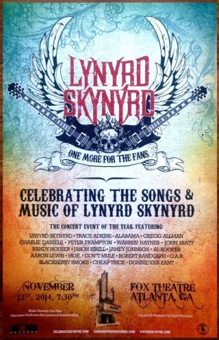 LYNYRD SKYNYRD One More For The Fans Ltd Ed Discontinued RARE Poster Display 2