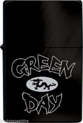 Rare Green Day Billy Joe Armstrong Dragon Matte Black Metal Refillable Lighter