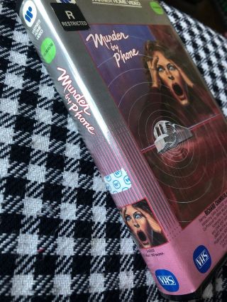 Murder By Phone Horror Slasher Big Box Slip rare OOP VHS MGM Clamshell Gore Cult 4