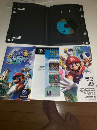 Mario Sunshine Complete Nintendo Gamecube Complete VGC Rare Authentic 2